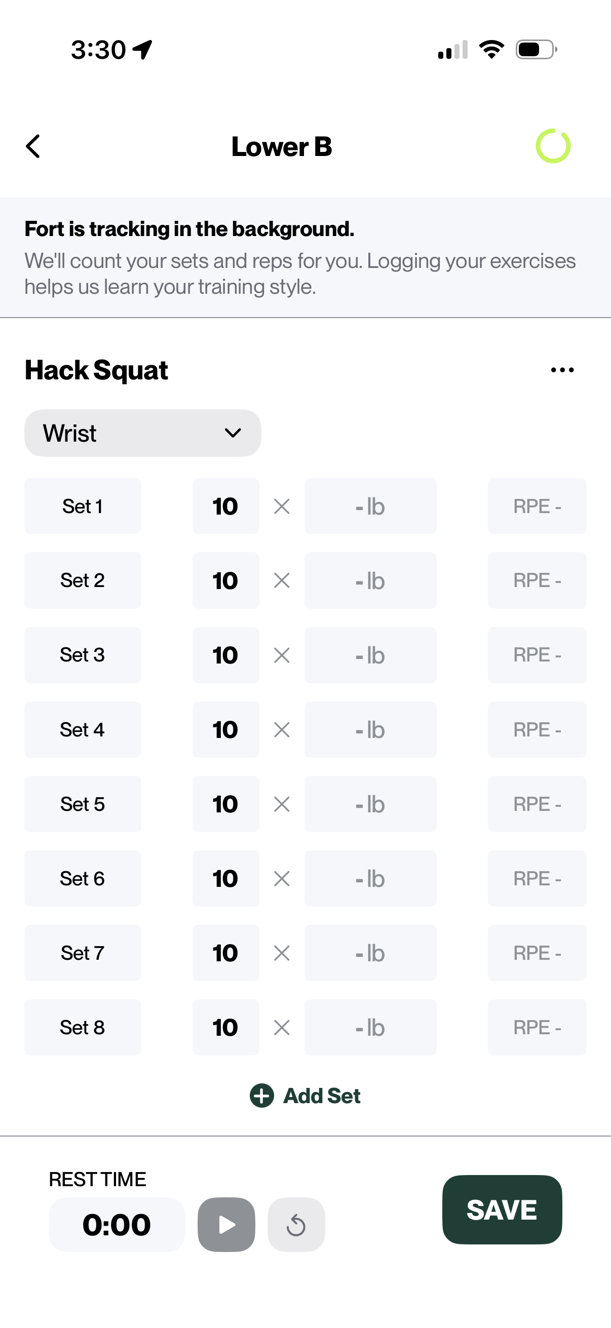 Workout Logging